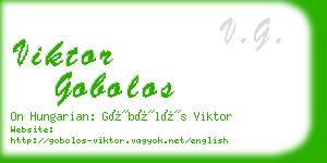 viktor gobolos business card